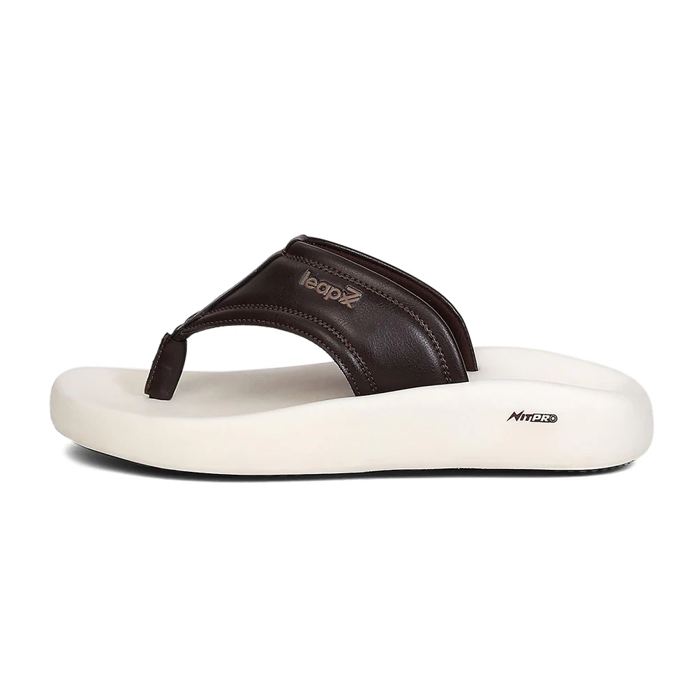 Leap7X NITWALK-31 Men's Brown Slip-on Slippers - Nitro Sole with Molded EVA Comfort - Image 5