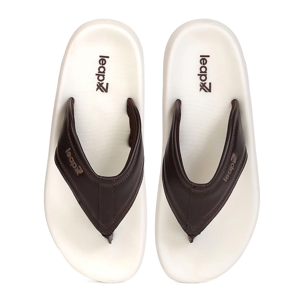Leap7X NITWALK-31 Men's Brown Slip-on Slippers - Nitro Sole with Molded EVA Comfort - Image 6