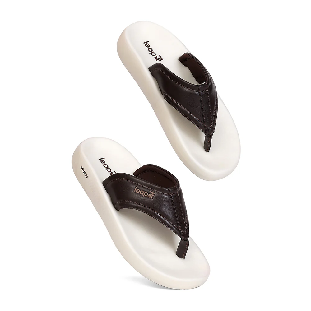 Leap7X NITWALK-31 Men's Brown Slip-on Slippers - Nitro Sole with Molded EVA Comfort - Image 7