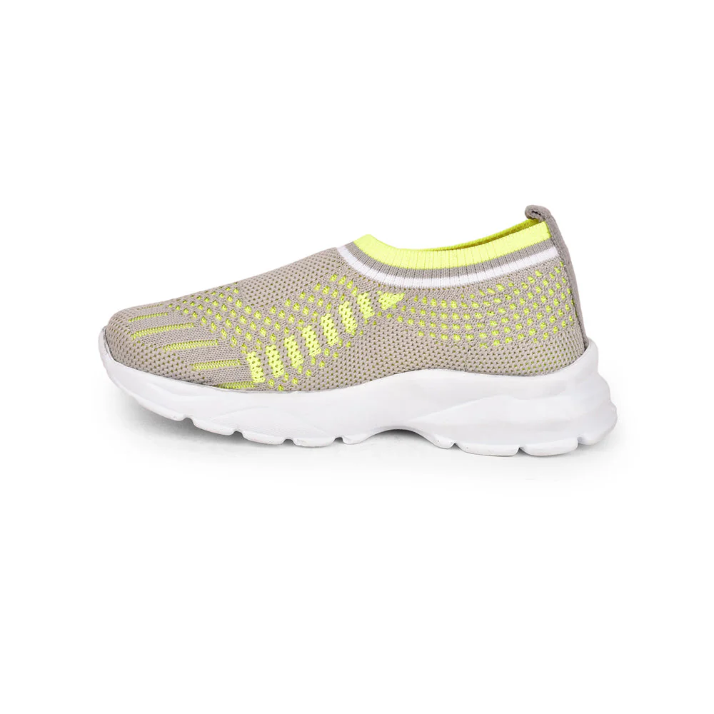 Leap7x Non Lacing Athleisure Shoes For Kids (Light Grey) By Liberty - Image 3