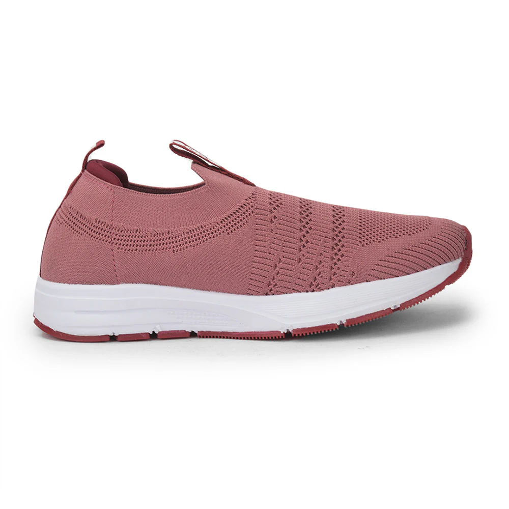 Leap7x Non Lacing Sports Shoes For Ladies (Peach) PERTH-10 By Liberty - Image 2