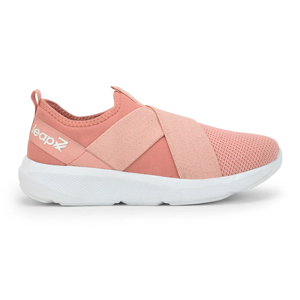 Leap7x Non Lacing Peach Casual Slip on Shoes For Women SKATERS-5 By Liberty - Image 2
