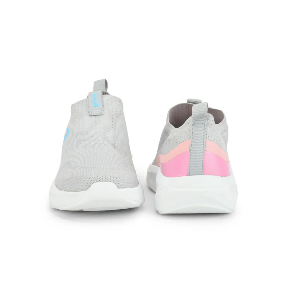LEAP7X Non Lacing Sporty Casual Shoes For Women (L.Grey) SKATERS-4 By Liberty - Image 5