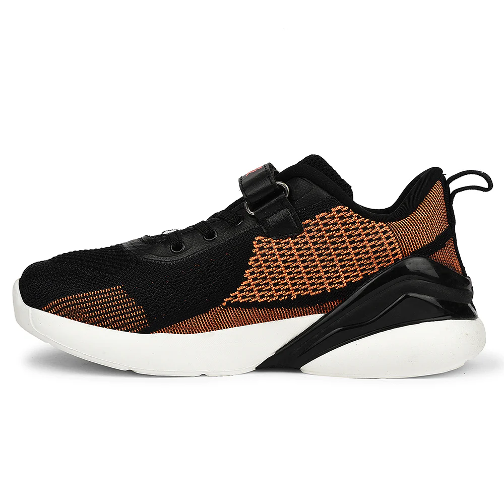 Leap7x Orange Sports Non Lacing Walking Shoes For Kids RWK-05 By Liberty - Image 3