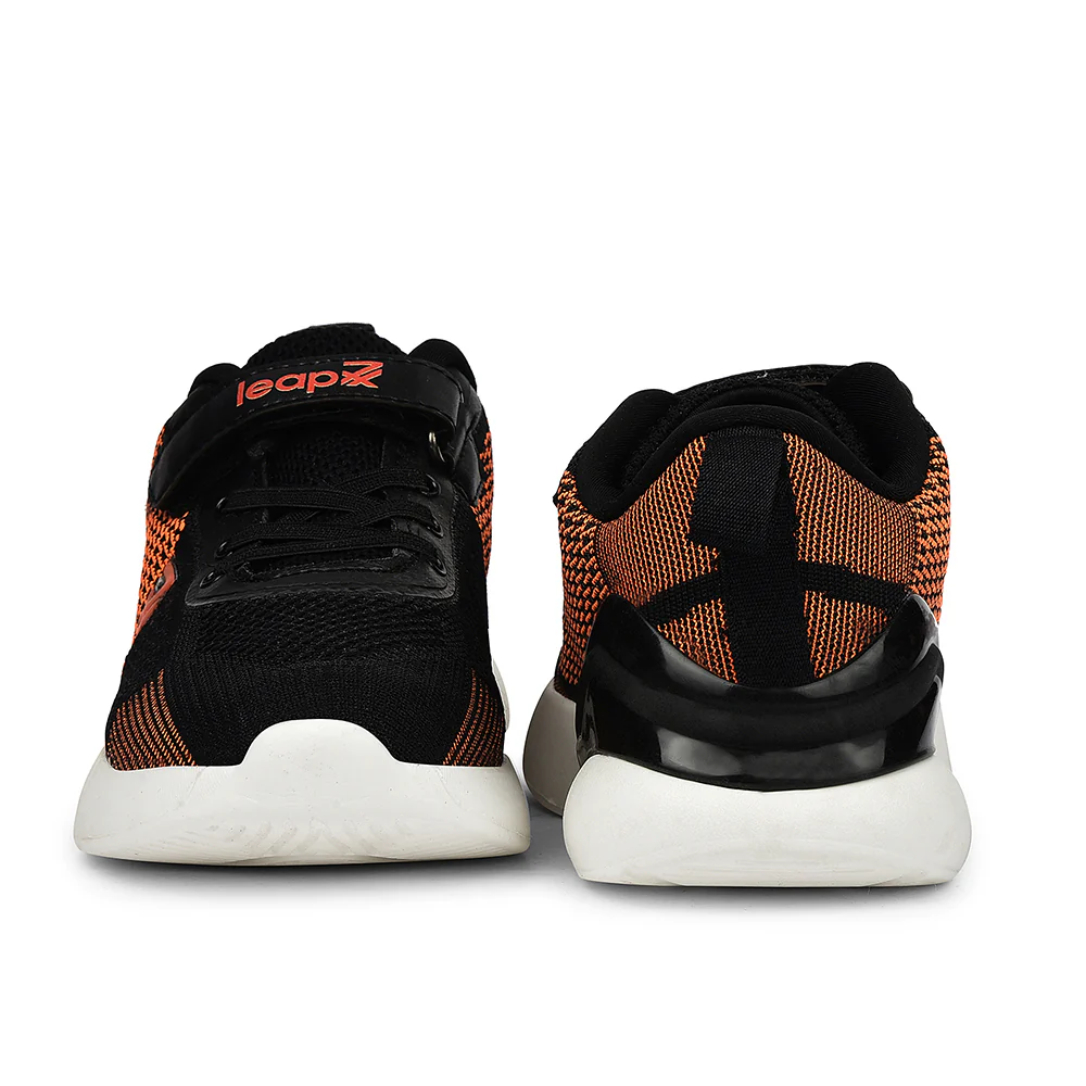 Leap7x Orange Sports Non Lacing Walking Shoes For Kids RWK-05 By Liberty - Image 6