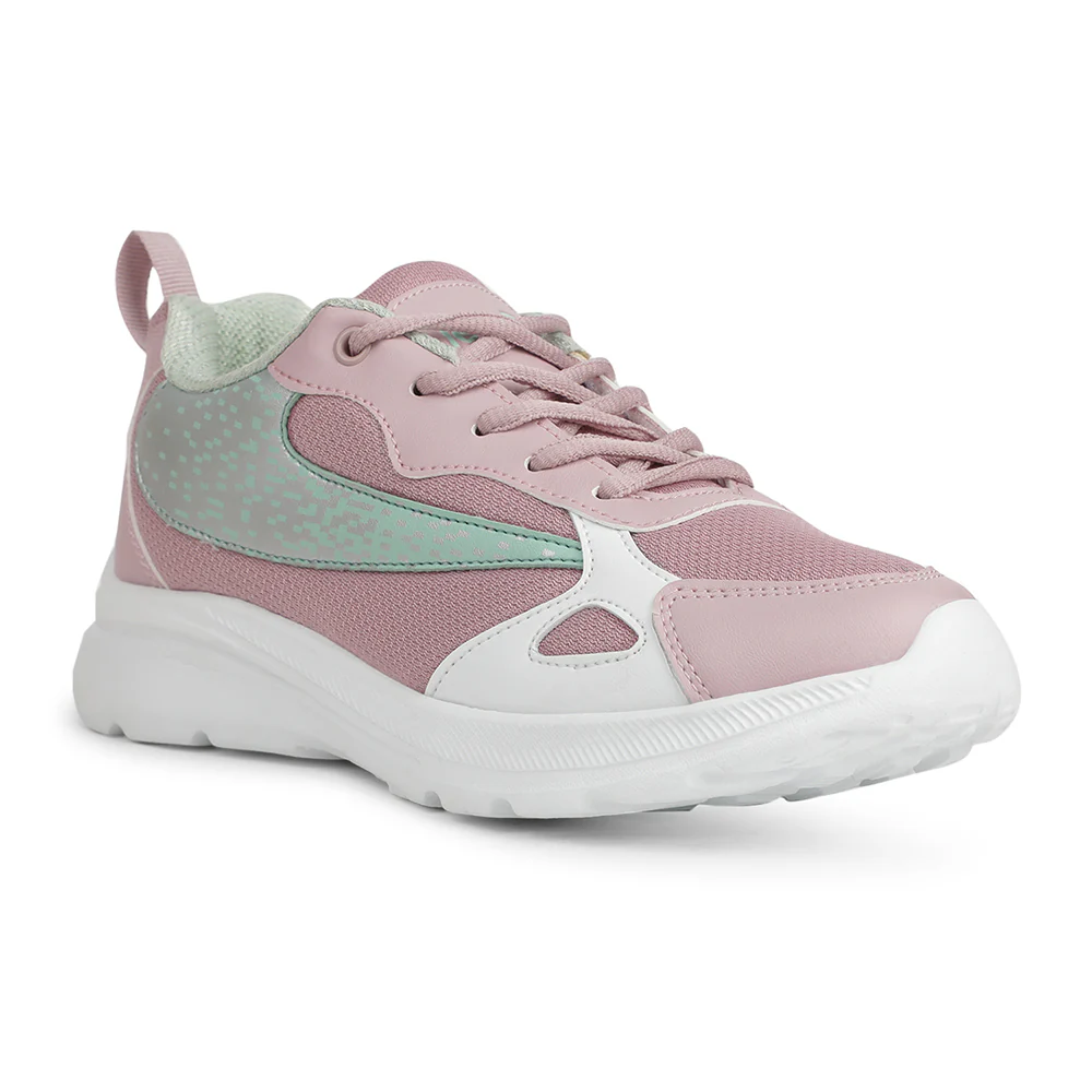 Leap7x Peach Casual Lacing Shoes For Kids TRAVEL 1L By Liberty