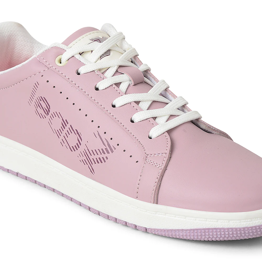 Leap7x Peach Casual Lacing Sneakers For Women ALLURE-1 By Liberty - Image 4