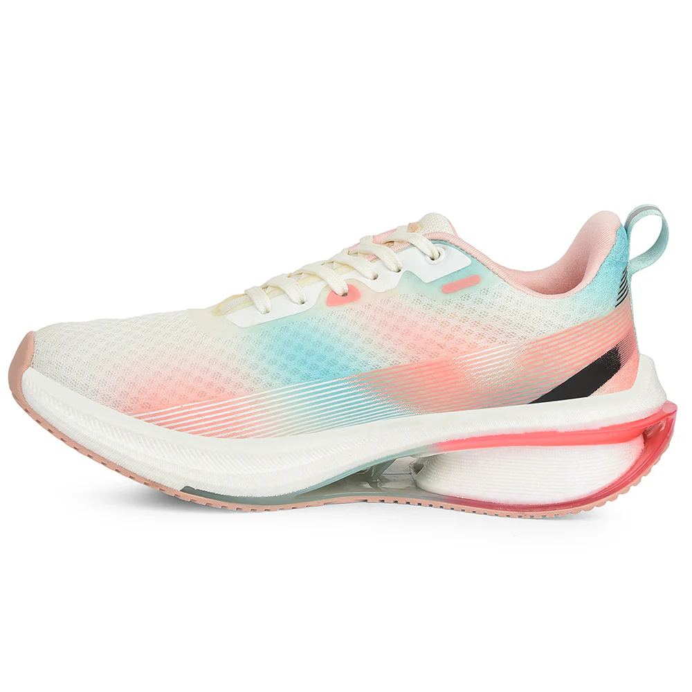 Leap7x Peach Sports Lacing Running Shoes For Women ARMENIA By Liberty - Image 3