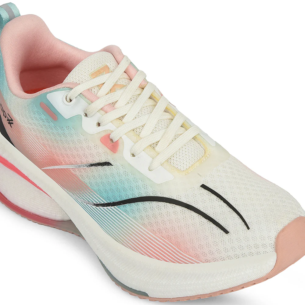 Leap7x Peach Sports Lacing Running Shoes For Women ARMENIA By Liberty - Image 5