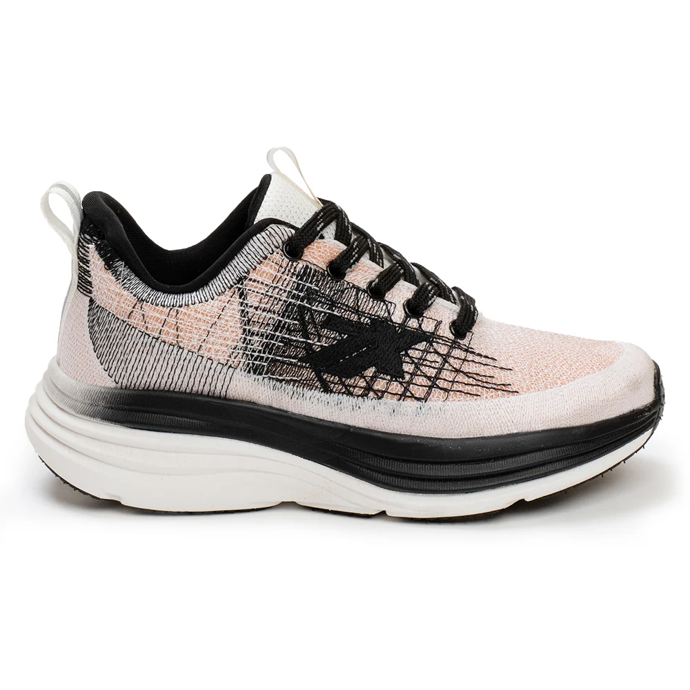 Leap7x Peach Sports Lacing Running Shoes For Women WAVESTAR-4 By Liberty - Image 2