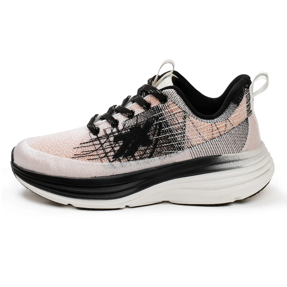 Leap7x Peach Sports Lacing Running Shoes For Women WAVESTAR-4 By Liberty - Image 3