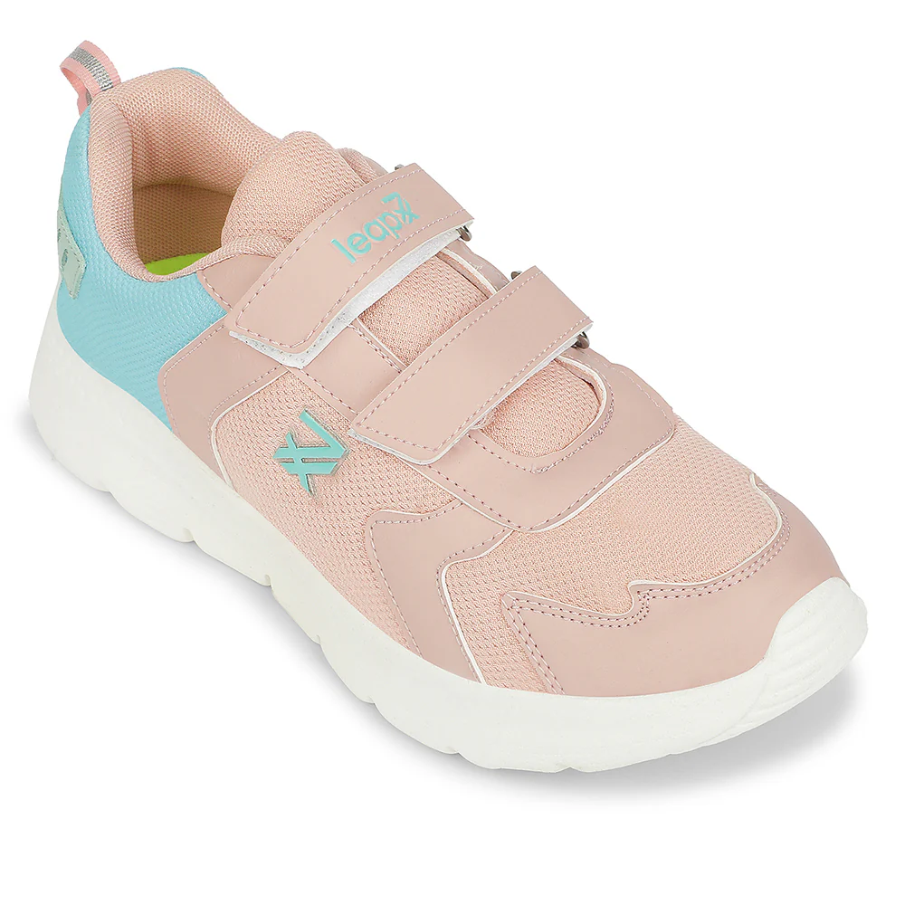 LEAP7X Peach Sports Non Lacing Walking Shoes for Kids PRIMEK-6 by Liberty