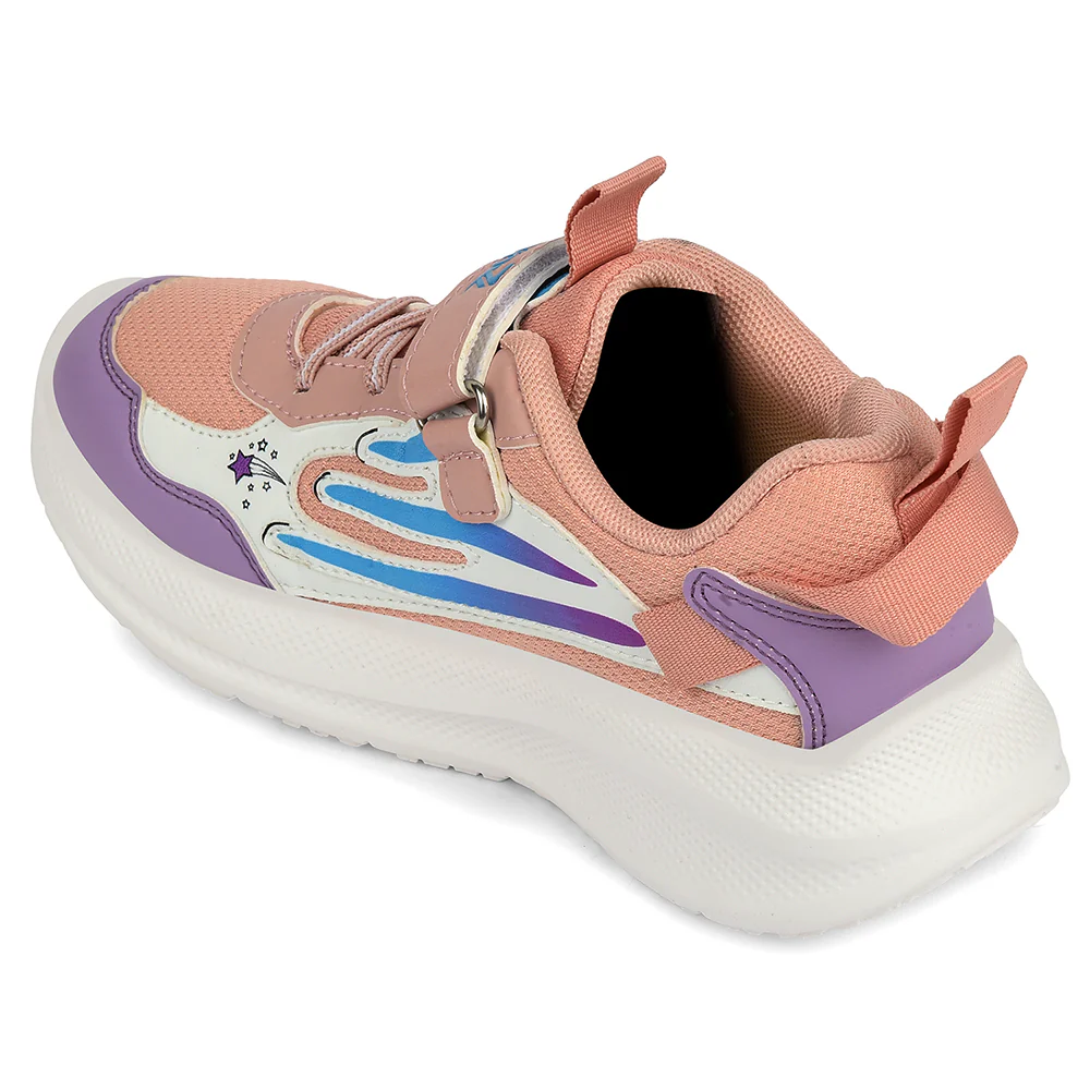 Leap7x Peach Sports Non Lacing Walking Shoes For Kids RYAN-1V By Liberty - Image 5