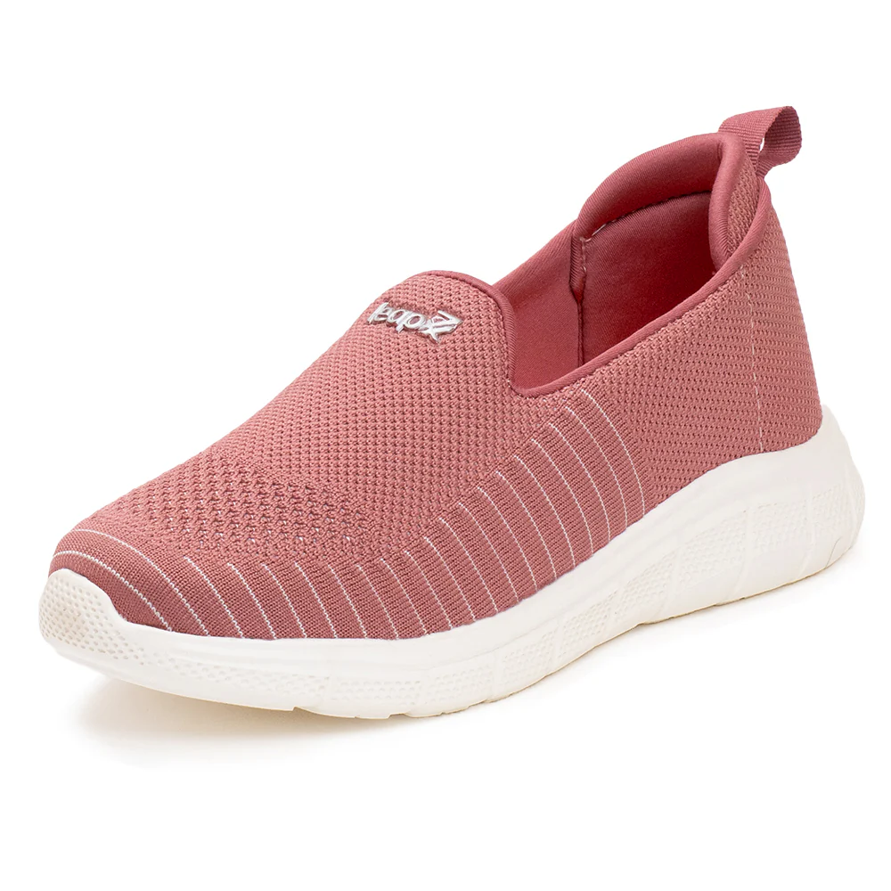 Leap7x Peach Sports Non Lacing Walking Shoes For Women GHD-8 By Liberty - Image 4