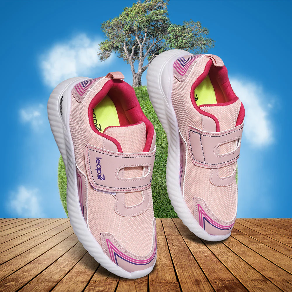 Leap7x Peach Sports Slip-on Walking Shoes For Kids NITKID-2 By Liberty - Image 3