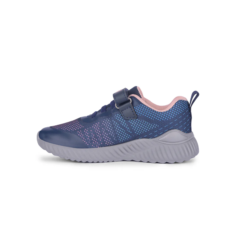 Leap7x Peach Velcro Sports Walking Shoes For Kids NITKID-4E By Liberty - Image 3