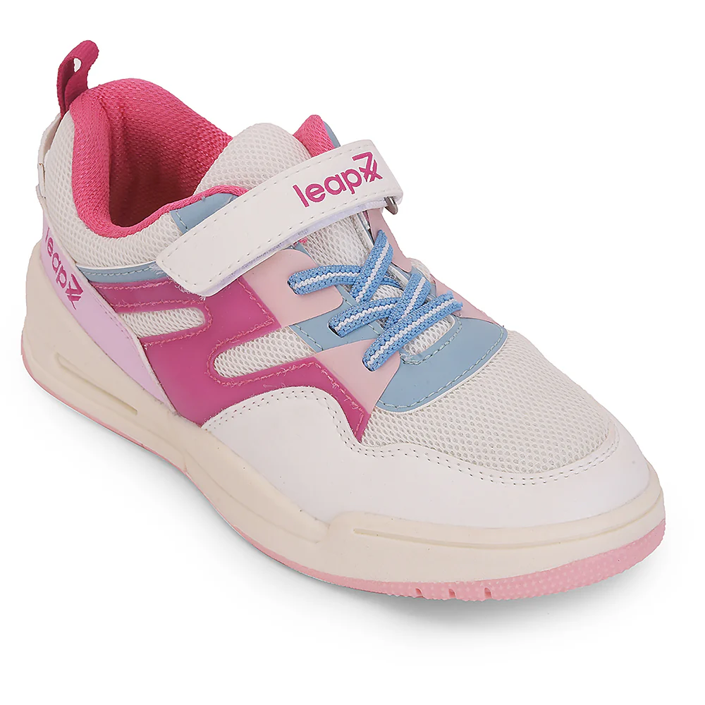Leap7x Pink Casual Non Lacing Sneakers For Kids ENVY-5VE By Liberty