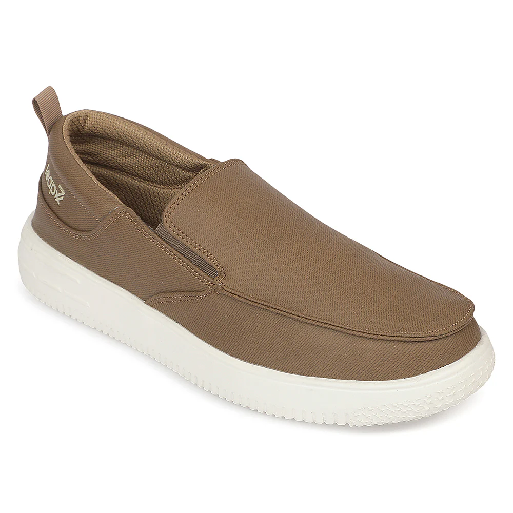 Leap7X PRIMESTEPE Brown Casual Non Lacing Sneakers for Men