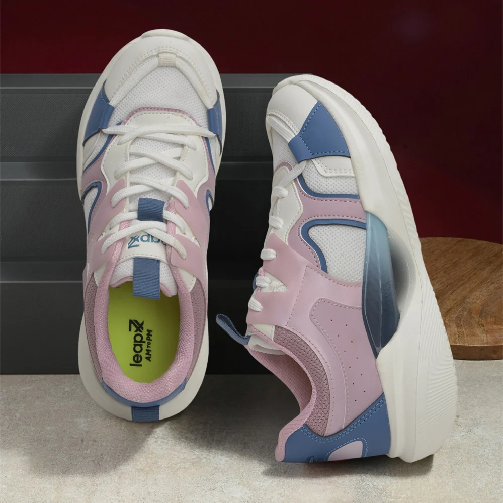 Leap7x Purple Sports Lacing Running Shoes For Kids GAMEON-2EL By Liberty - Image 4