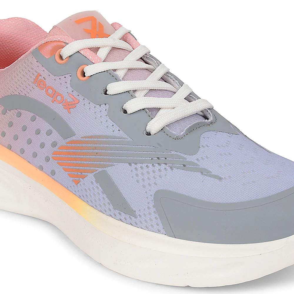 Leap7x Purple Sports Lacing Running Shoes For Women MITALI-1 By Liberty - Image 5