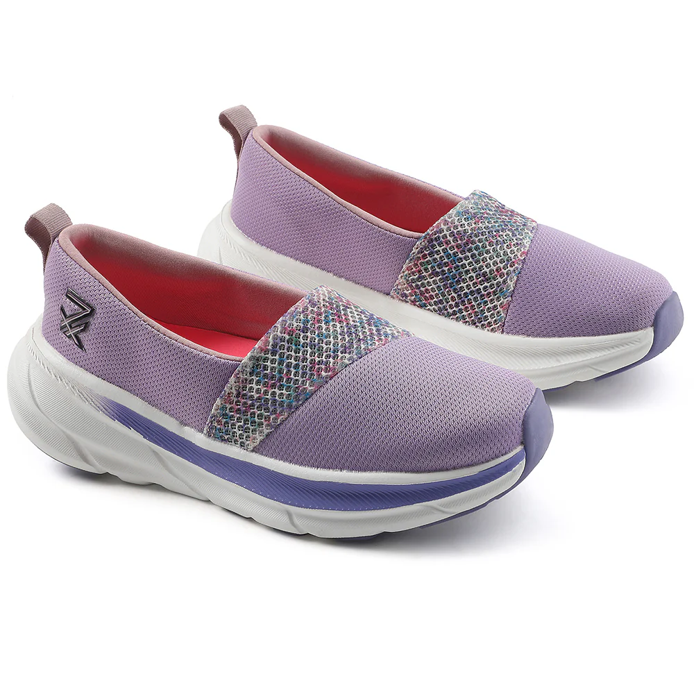 Leap7x Purple Sports Non Lacing Walking Shoes For Women CANBERRA1E By Liberty - Image 5