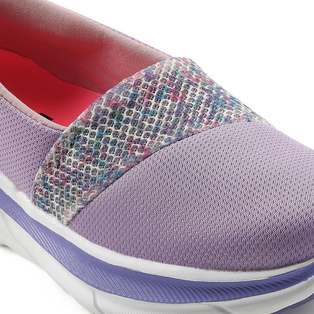 Leap7x Purple Sports Non Lacing Walking Shoes For Women CANBERRA1E By Liberty - Image 6