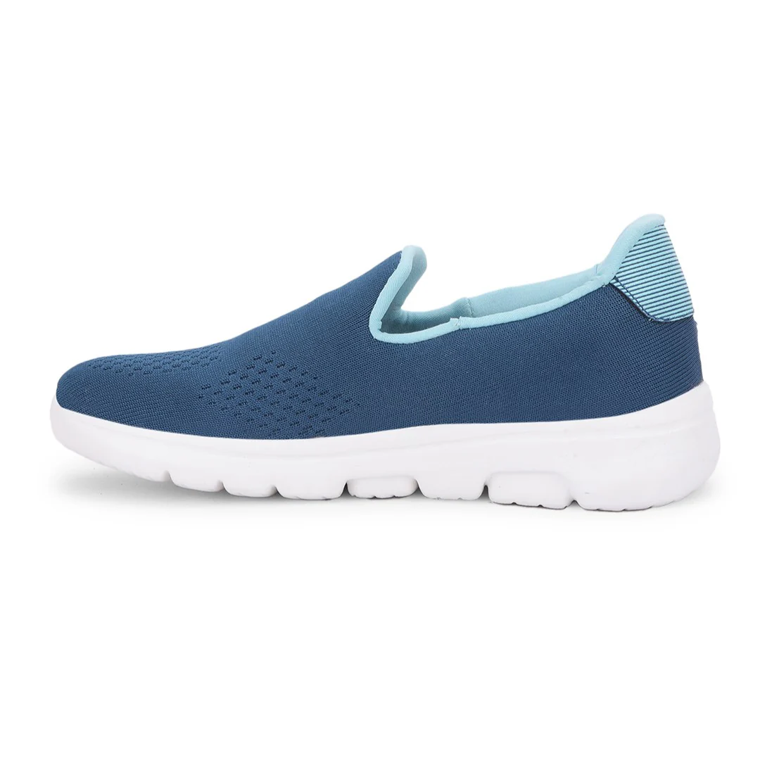 Leap7X RIYA-1 Teal Blue Sports Non Lacing Walking Shoes for Women by Liberty - Image 7