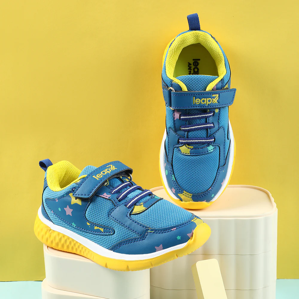 Leap7x Royal Blue Sports Non Lacing Walking Shoes For Kids JAMIE-51V By Liberty - Image 4