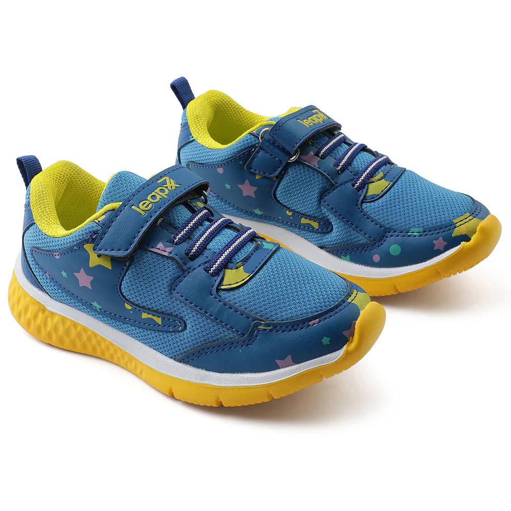 Leap7x Royal Blue Sports Non Lacing Walking Shoes For Kids JAMIE-51V By Liberty - Image 5
