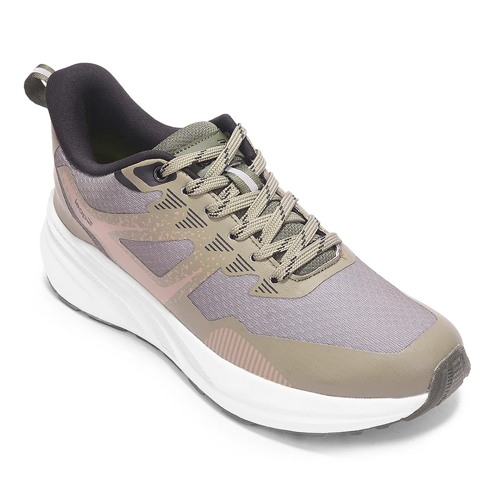 Leap7X ROYALESTPE Olive Green Sports Non Lacing Walking Shoes for Men by Liberty