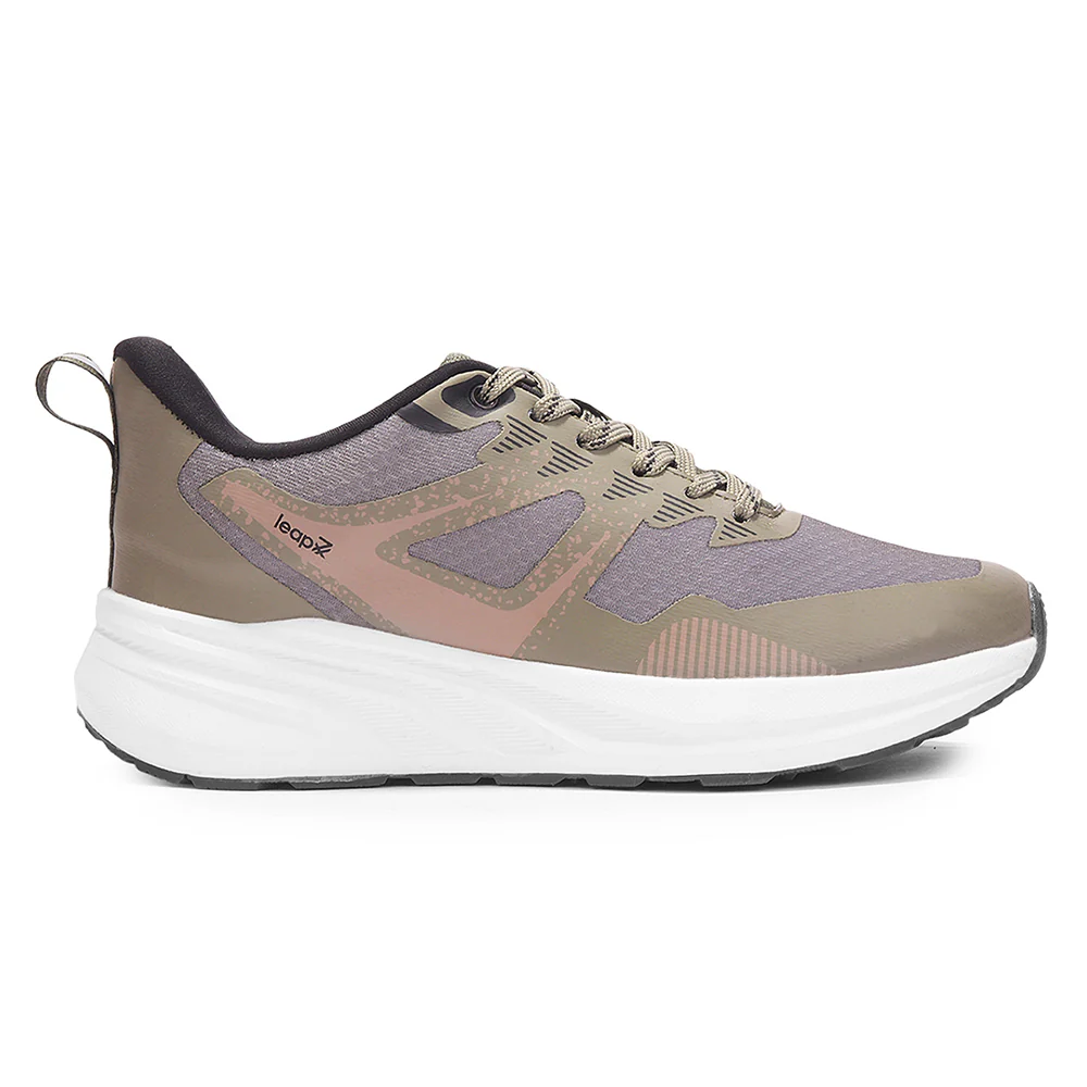 Leap7X ROYALESTPE Olive Green Sports Non Lacing Walking Shoes for Men by Liberty - Image 4