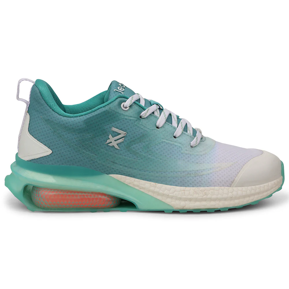 Leap7X RW-22 Green Sports Lacing Running Shoes for Men by Liberty - Image 2