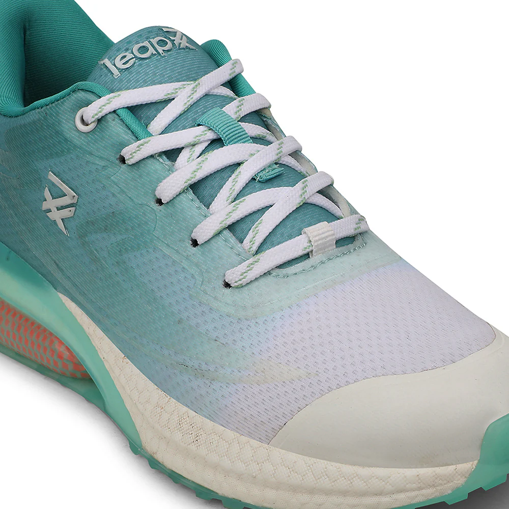 Leap7X RW-22 Green Sports Lacing Running Shoes for Men by Liberty - Image 5