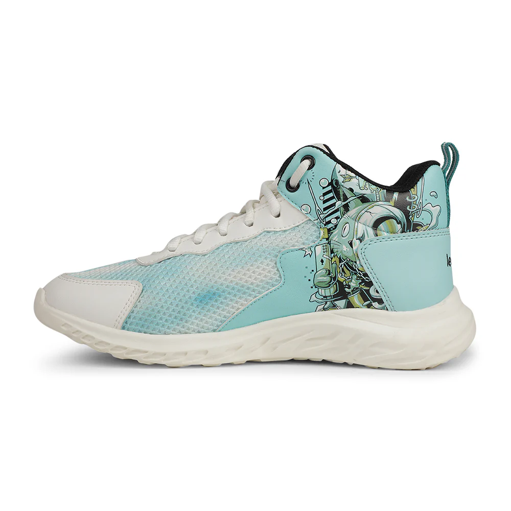 Leap7x Sea Green Casual Lacing Shoes For Kids HINKS 1L By Liberty - Image 3