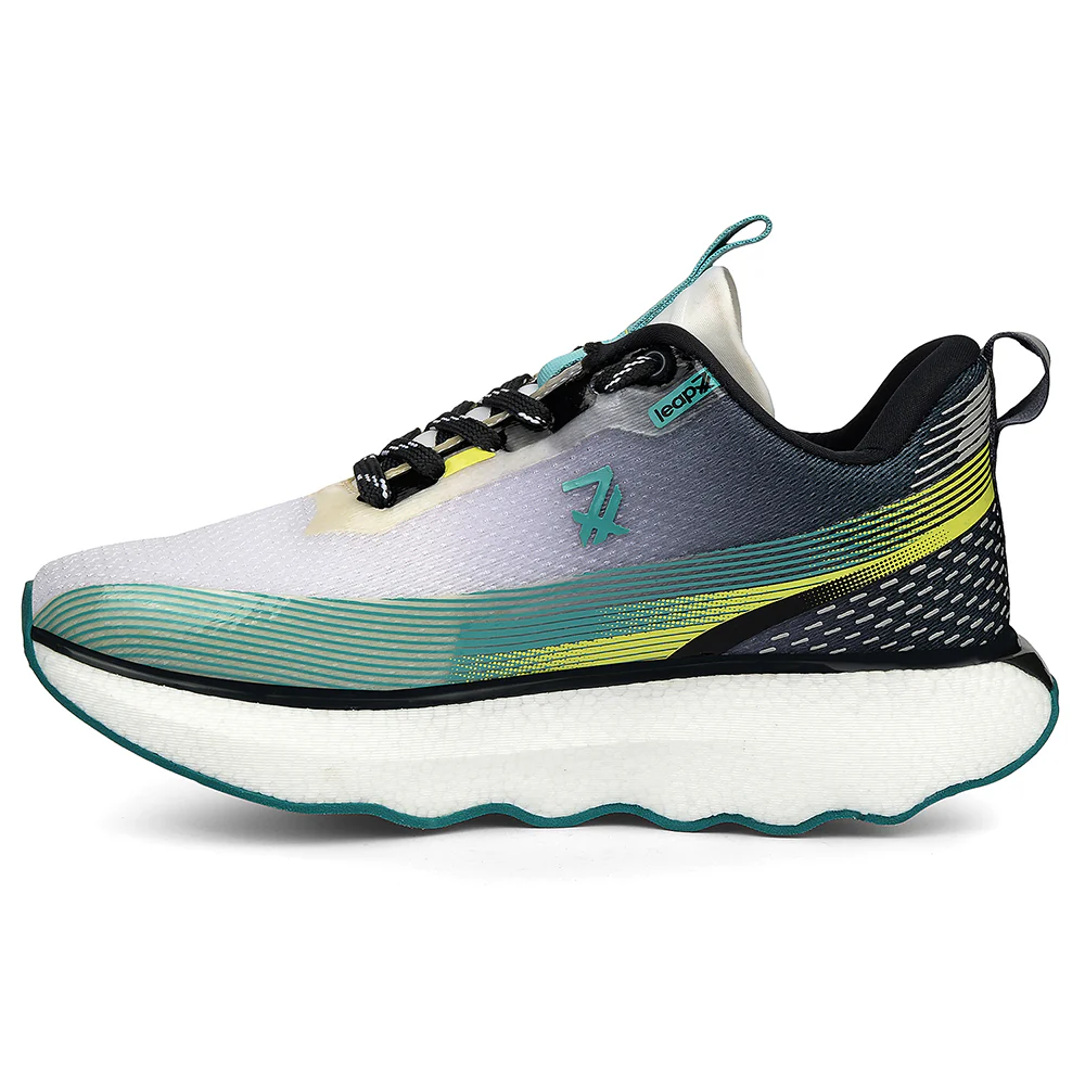 Leap7x Sea Green Sports Lacing Running Shoes For Men GHD-103 By Liberty - Image 3