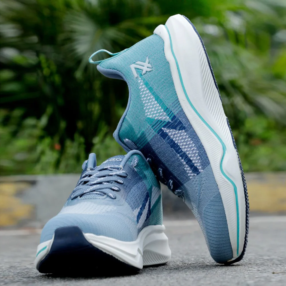 Leap7x Sea Green Sports Lacing Running Shoes For Men GHD-22 By Liberty - Image 4
