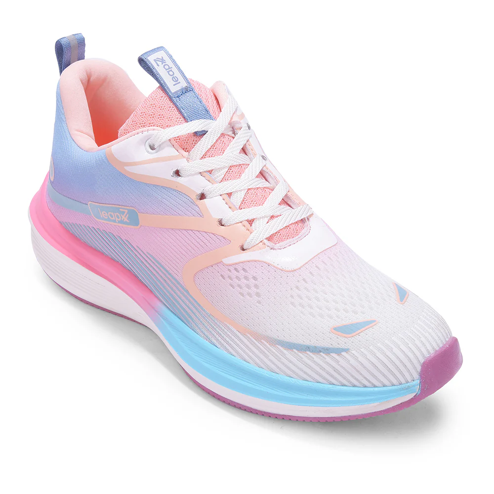 Leap7x SINESTAR-E Pink Sports Lacing Running Shoes For Women By Liberty