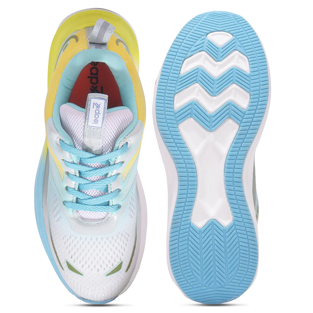 Leap7x SINESTAR-E Teal Blue Sports Lacing Running Shoes For Women By Liberty - Image 6