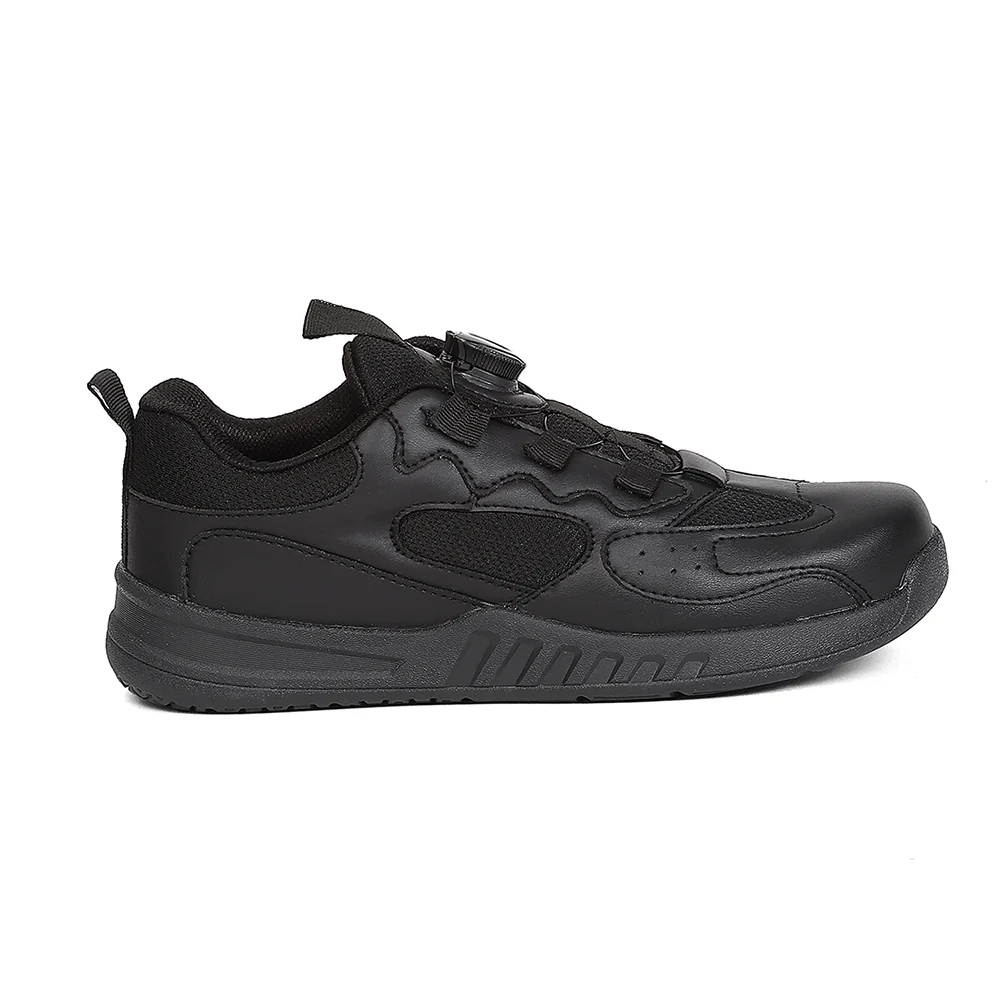 Leap7X SKOLGAMEBO Kids' Black School Shoes - SCHOOL TWIST & GO with Memory Foam Comfort - Image 3