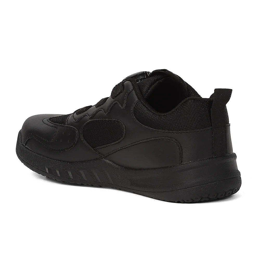 Leap7X SKOLGAMEBO Kids' Black School Shoes - SCHOOL TWIST & GO with Memory Foam Comfort - Image 4