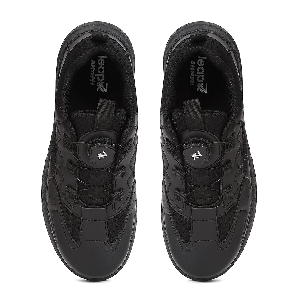 Leap7X SKOLGAMEBO Kids' Black School Shoes - SCHOOL TWIST & GO with Memory Foam Comfort - Image 9