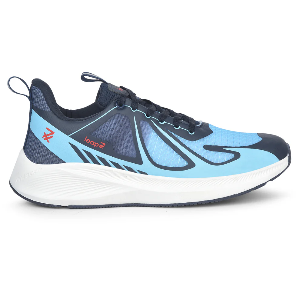 Leap7x Sky Blue Sports Lacing Running Shoes For Men RUNIER-1E By Liberty - Image 2