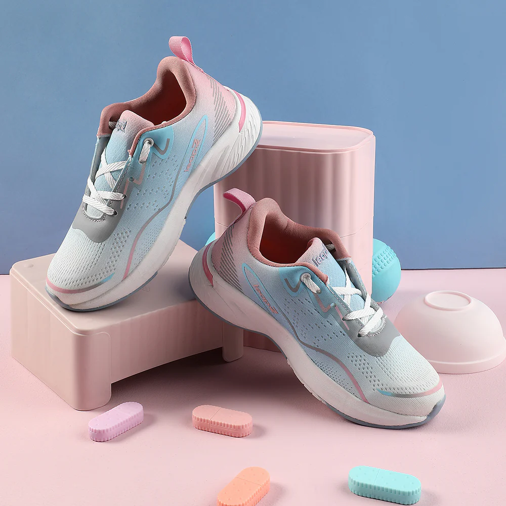 Leap7x Sky Blue Sports Lacing Walking Shoes For Women GHD-W10E By Liberty - Image 4