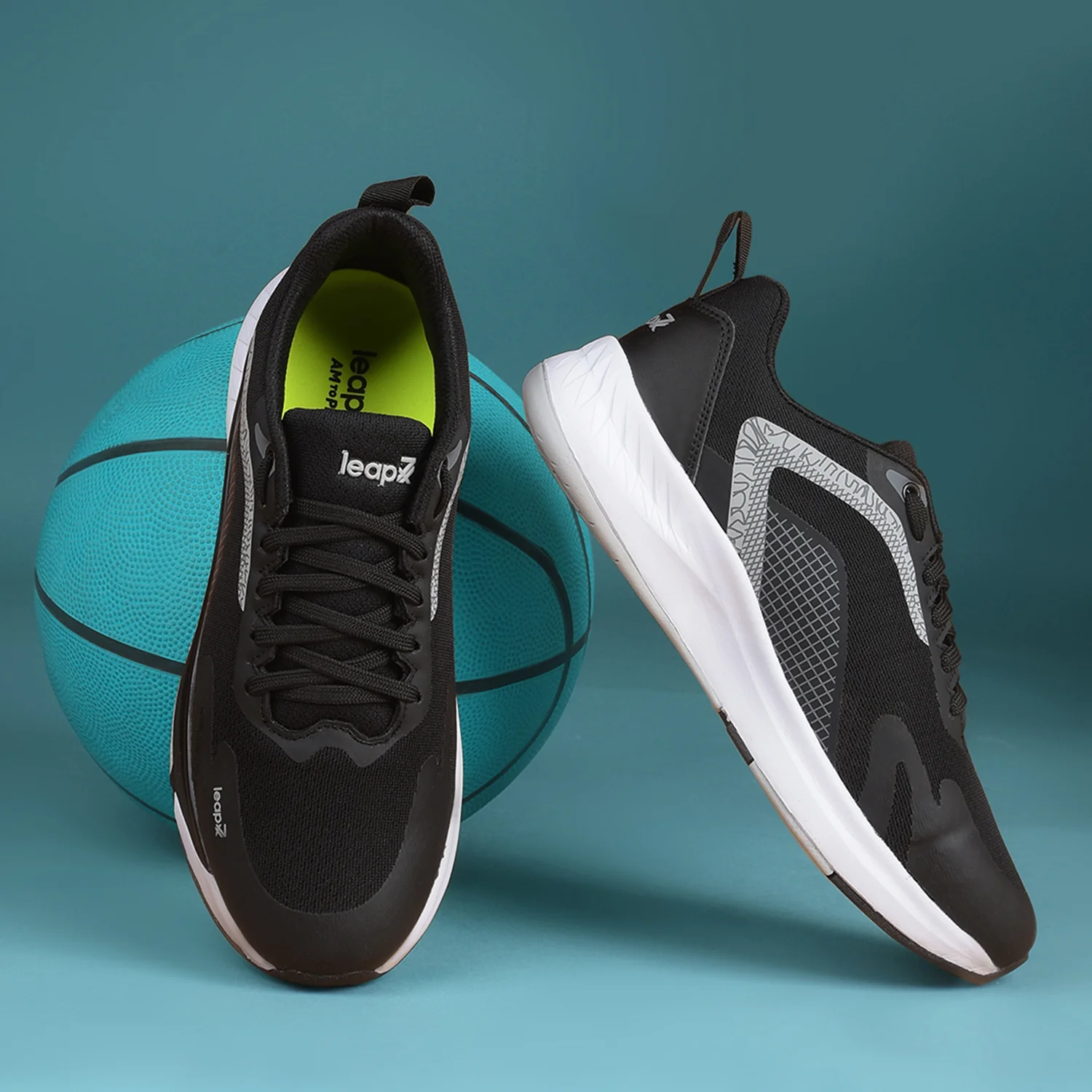 Leap7x Sports Black Running Shoes For Mens EVELSTER-E By Liberty - Image 4