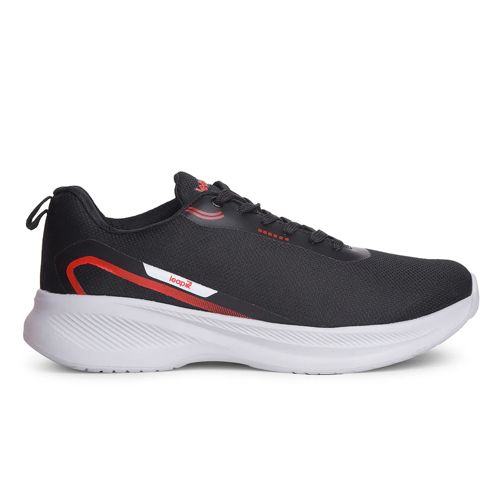 Leap7x Sports Black Running Shoes For Mens KOOPER-1E By Liberty - Image 2