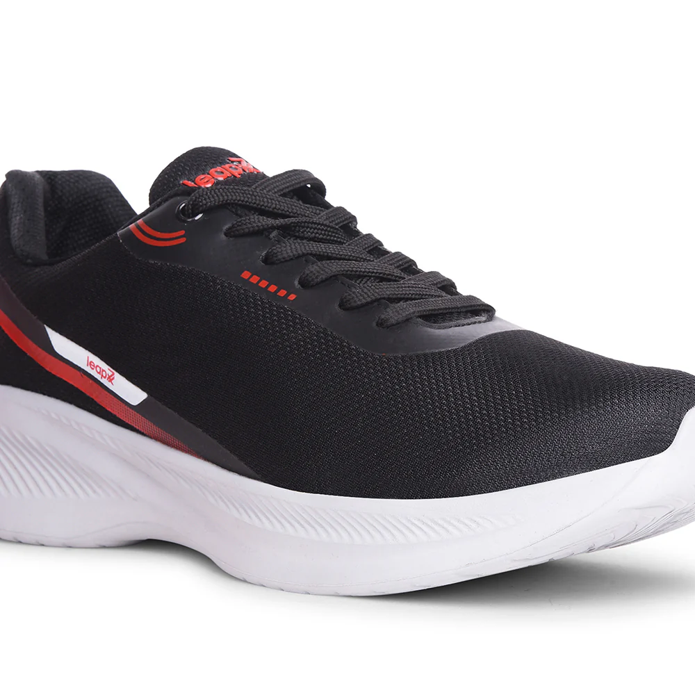 Leap7x Sports Black Running Shoes For Mens KOOPER-1E By Liberty - Image 4