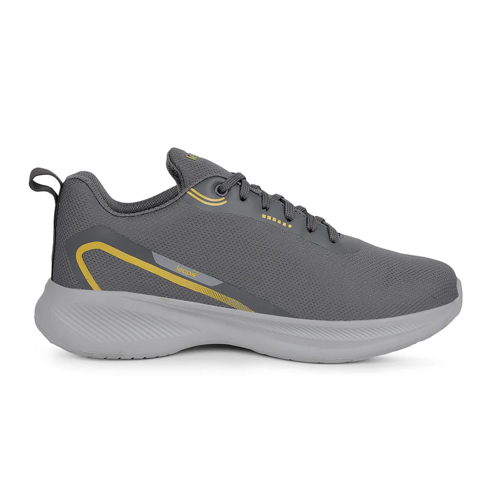 Leap7x Sports Dark Grey Running Shoes For Mens KOOPER-1E By Liberty - Image 2