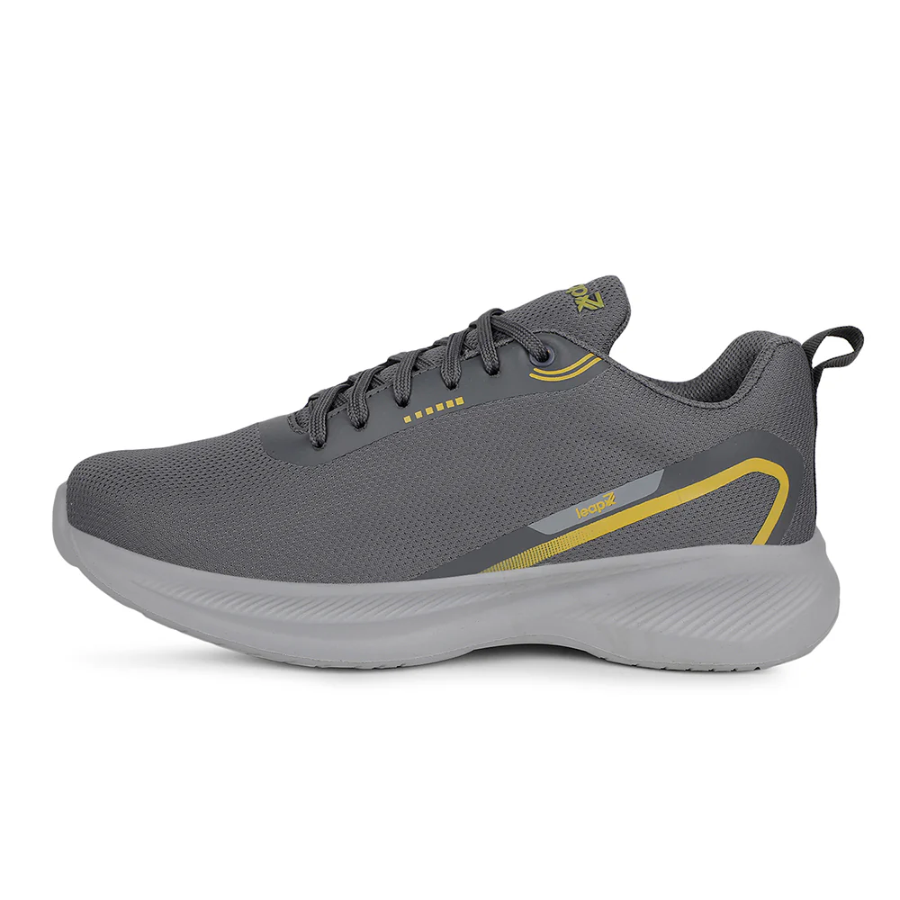 Leap7x Sports Dark Grey Running Shoes For Mens KOOPER-1E By Liberty - Image 3