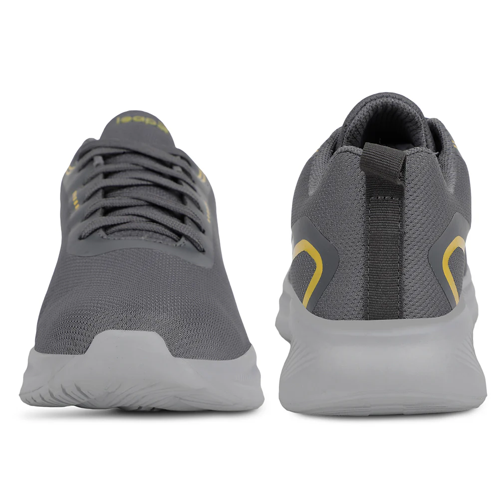 Leap7x Sports Dark Grey Running Shoes For Mens KOOPER-1E By Liberty - Image 5