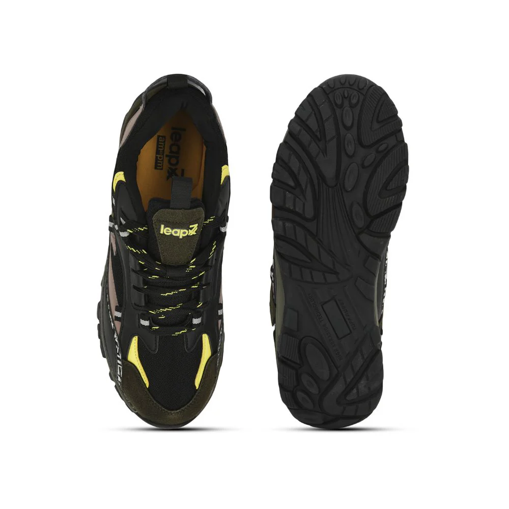Leap7x Sports Lacing Running Shoes For Men (Black) COLUMBIA By Liberty - Image 3